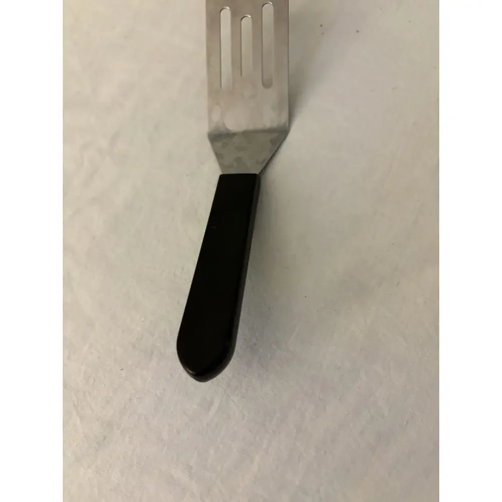 Vintage Pampered Chef Mini Slotted Stainless Spatula Flipper Turner Logo 7.5